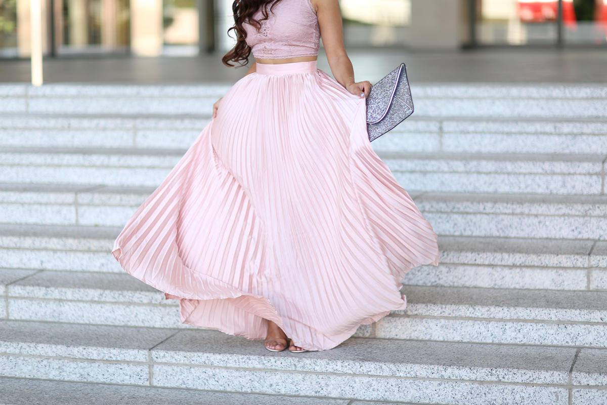 Pink Pleated Maxi, Shein Style, Mauve, Pleated Skirt, styling a pleated skirt, pink skirt, pink,